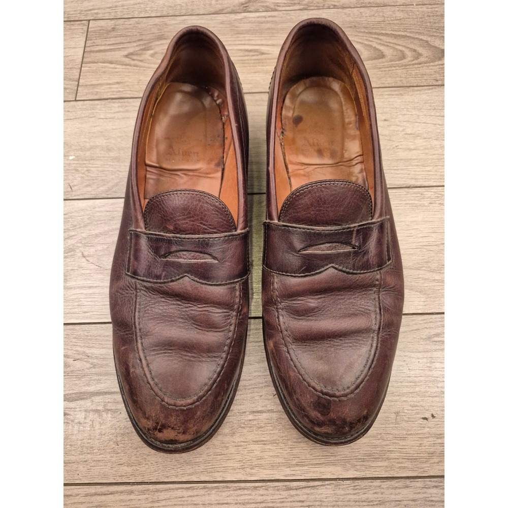 Alden New England Mens Brown Leather Penny Loafers Dress Shoes 9694 Sz 11.5 B/D - Picture 3 of 16
